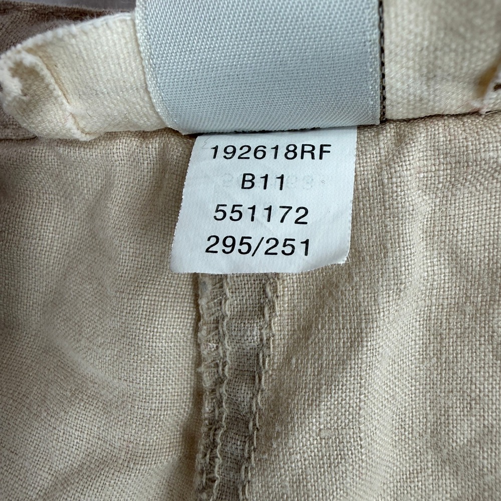 London Jean Linen Pants Womens XL Beige Drawstring Wide Leg Chino Boho - Picture 8 of 9